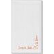 Corner Text with Graphic Double Hearts Linen Like Guest Towels Image 3 of 3